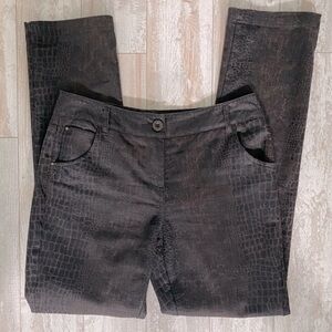 Animal Print Pants Size 4 Distressed Brown By Bamboo Traders